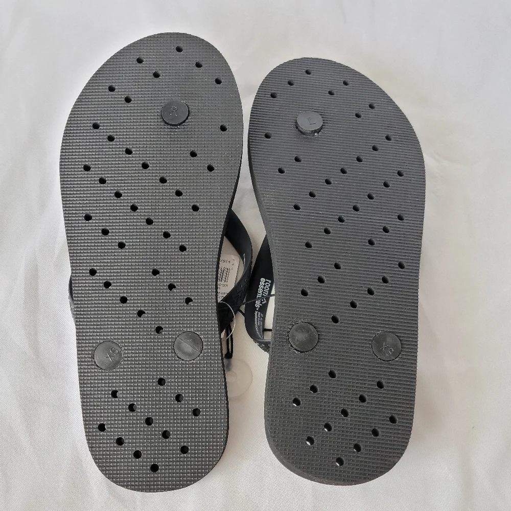 Shower Shoes Black Thong Flip Flop Sandals